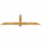 Ekena Millwork Eugene Rough Sawn Timber Gable Bracket, Western Red Cedar, 72"W x 18"H x 4"D x 4"F, 6/12 Pitch GBW072X18X0404EUG00RWR - alternate 1